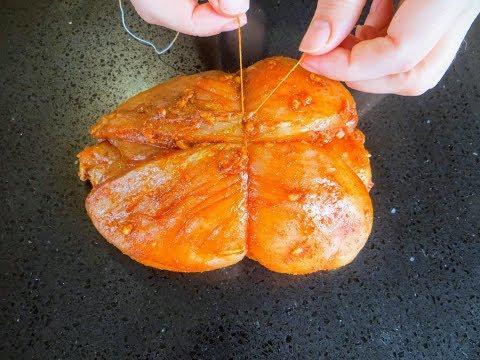 Просто свяжите ТРИ куриные грудки / Идеальное мясо для бутербродов — вместо колбасы!