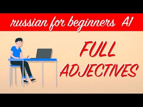FULL ADJECTIVES | Lesson 13 | Russian language (A1)