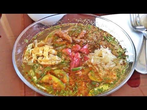 Уличная еда Узбекистана Холодный Корейский суп Кукси!