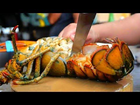 Таиланд Морепродукты - Гигантский Лобстер, Приготовленый в Сырном Соусе с Яйцами