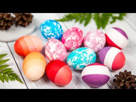 3 Варианта ПАСХАЛЬНЫХ Яиц - Как КРАСИВО Покрасить яйца на ПАСХУ 2020