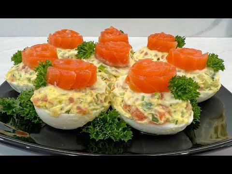 Праздничные  Фаршированные Яйца с Красной Рыбой Идеальная Закуска!!! / Stuffed Eggs