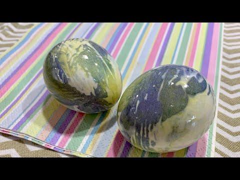 Великденски Яйца, боядисани с чай каркаде и куркума, без химия/ Пасхальные яйца- крашенки- без химии