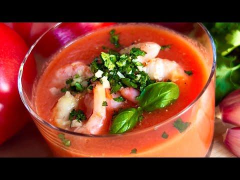 Гаспачо с креветками ✨*испанский холодный суп