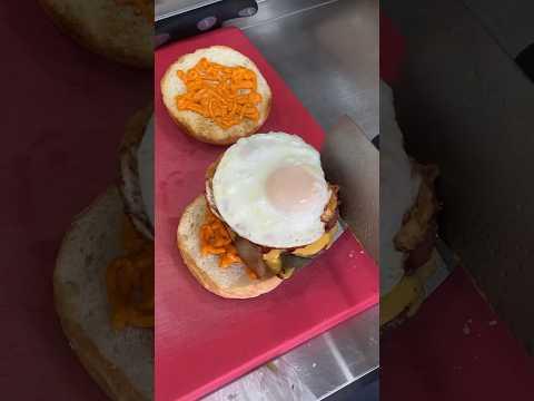Cheese Bacon Hamburger - Korean Street Food #shortvideo