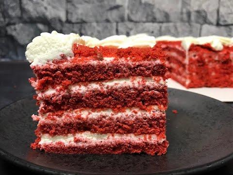 Торт Красный Бархат! За 30 минут! Мой любимый рецепт! Шикарный и Оочень Вкусный! / Red Velvet Cake!