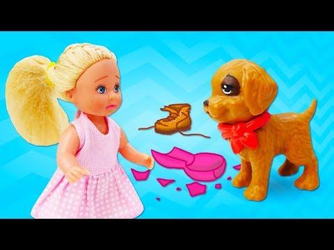 Барби узнала про щенка Штеффи - Игры Барби для девочек - Видео с куклами