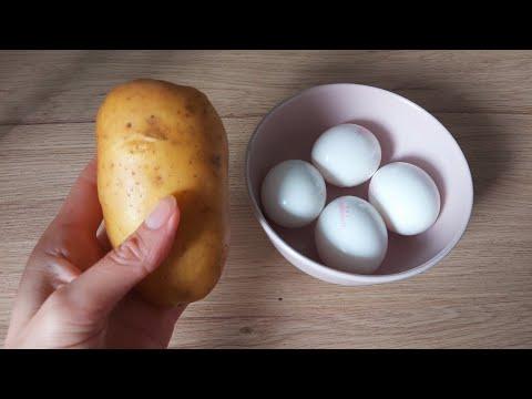 ГОТОВЛЮ  на УЖИН -  Картошка  с яйцом + САЛАТ! Обалденно вкусно! Вкусно, просто и быстро!