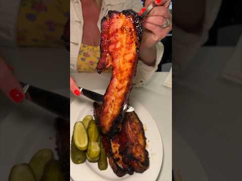 The Thick Cut Bacon from Amber Steakhouse in Brooklyn, NYC! 