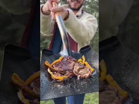 Cheesesteaks cooked on a SHOVEL