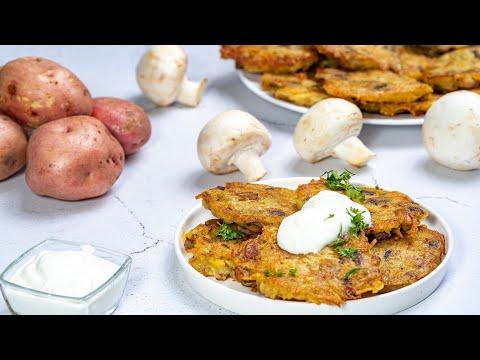 Картофельные драники: СТАРИННЫЙ бабушкин рецепт с грибами без яиц, хоть на ужин хоть на обед!