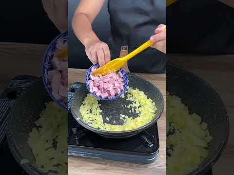 Just pour the eggs into the potatoes and the result will be amazing!