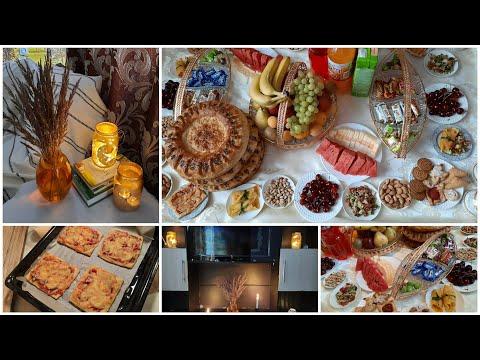 Vlog| Создаём праздничную атмосферу| Свежий салат с куриным мясом| Cырная закуска| Мини пицца .