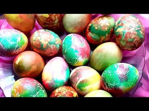 Яйца на Пасху, как покрасить красиво, 2 способа