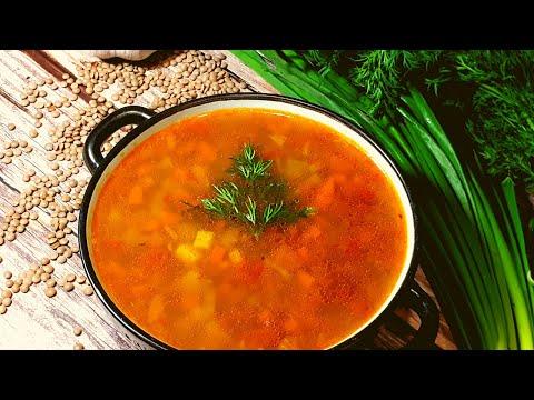 Суп из чечевицы. Постный рецепт. & Lentil soup. Lean recipe.