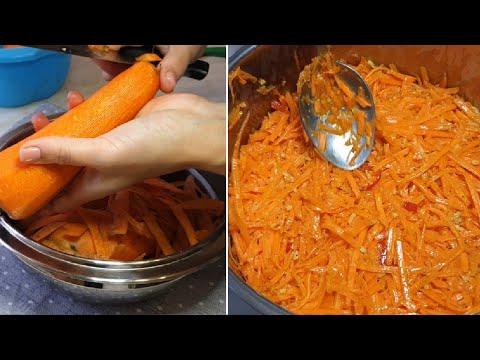 Простой рецепт Моркови по-корейски с чесноком за 5 минут. Лучший салат из моркови на зиму за копейки