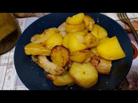 Смажена картопля з салом