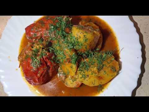 #фаршированный #перец в #томатном #соусе #голубцы @кулинарный #рецепт #приготовления #блюда из #мяса