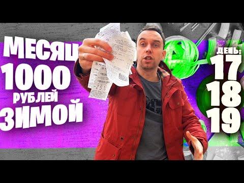 МЕСЯЦ НА 1000 рублей ЗИМОЙ ❄ ДЕНЬ 17, 18, 19 