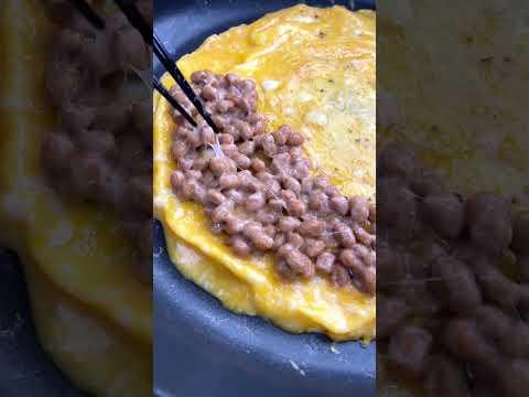 Japanese Omelet and Rice with Natto