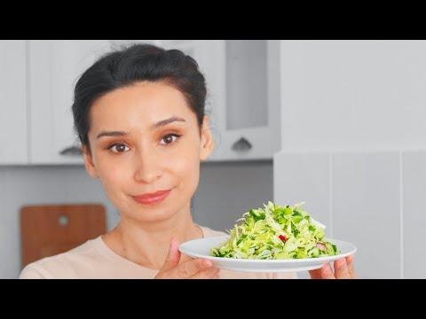 Салат “Весна” из капусты и огурца. Простой вкусный рецепт салата