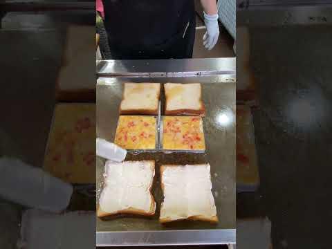 Bacon Egg & Cheese Toast - Korean Street Food #shortsvideo