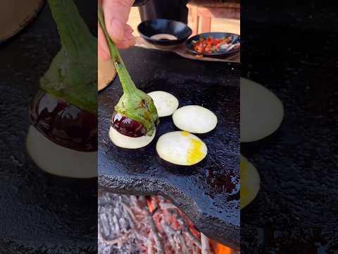 Chinese Burger Slate Grilled Eggplant