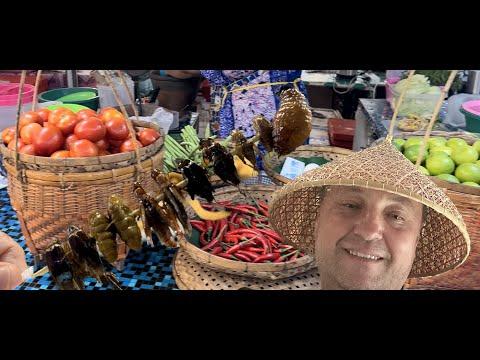 Тайские рынки на Самуи. Жабы, насекомые и личинки только для туристов? Уличная еда. Цены. Март 2023