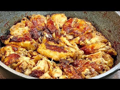 Куриные крылышки на сковороде - вкуснее , чем цыплёнок тапака ( табака) - простой, вкуснющий рецепт!