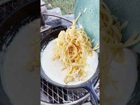 Creamy Cajun Shrimp Alfredo Recipe | Over The Fire Cooking by Derek Wolf