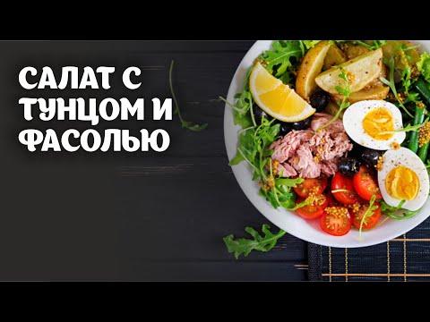 Салат с тунцом и фасолью видео рецепт | простые рецепты от Дании