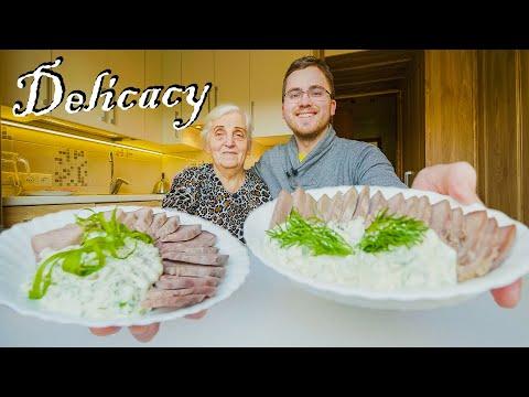The Weirdest Lithuanian Delicacy - Boiled Pig Tongue - English Subtitles
