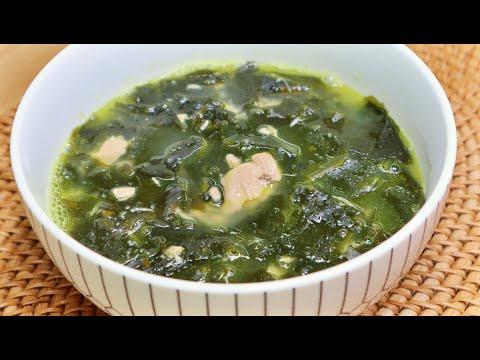 따뜻한 참치 미역국(미역 손질법 불리는 방법)Warm Seaweed Soup with Tuna (How to Care for Seaweed)