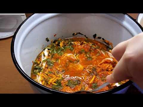 Кимчи, неострая пекинская капуста Ukrainian Style Kimchi. Вид готового блюда. Как  правильно хранить