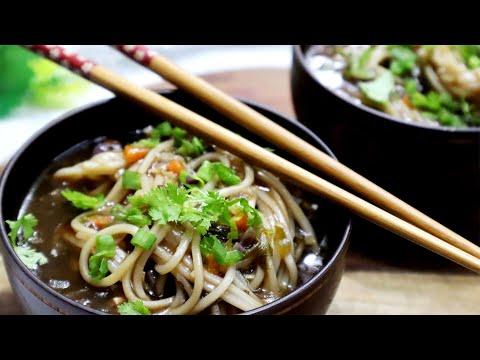Манчоу лапша в китайском стиле|Горячий и острый овощной суп|Индийский суп|Manchow soupy noodle