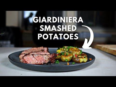 Giardiniera Smashed Potatoes