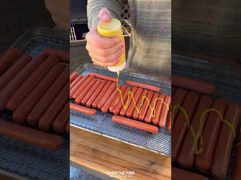 Smoked Hot Dog Burnt Ends Recipe | Over The Fire Cooking by Derek Wolf