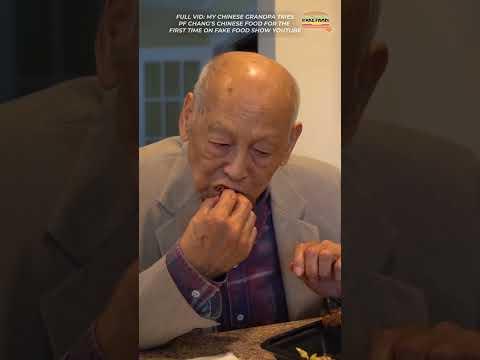 My Chinese Grandpa Tries PF Chang's Chinese Food For The First Time... Part 2! #Shorts