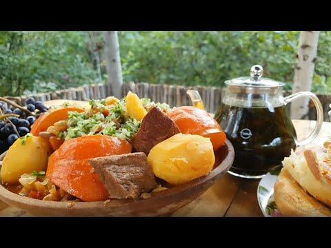 Шурбо из говядины с овощами и тыквой (Beef Shurpa with vegetables and pumpkin)