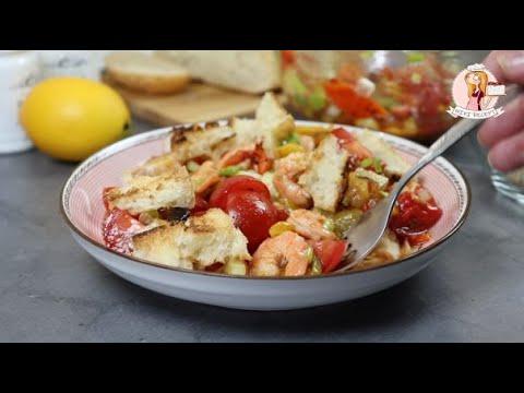 Умопомрачительный рецепт от Джейми Оливера! Итальянский салат Панцанелла – теперь с креветками