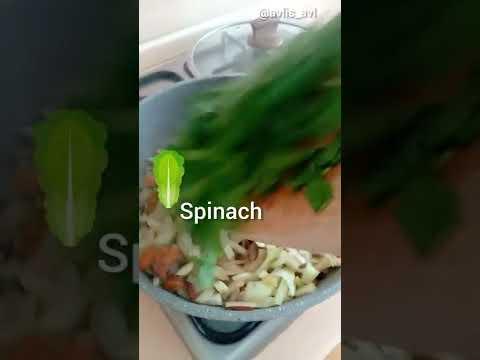 Mushroom with fennel, spinach/funghi con finocchio e spinaci/cucinare