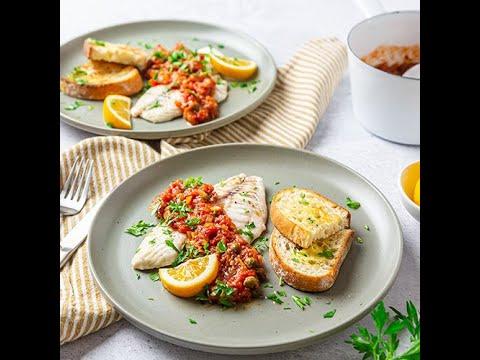 Snapper, tomatoes and capers