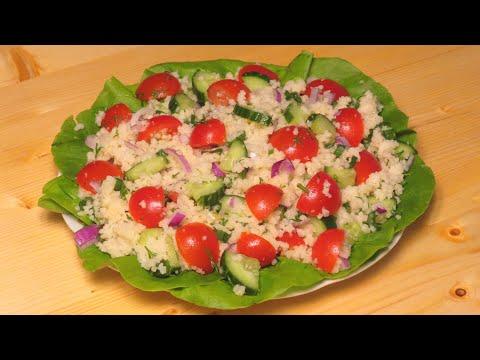 Салат из кускуса с овощами. // Couscous salad with vegetables.