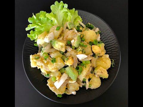 Картофельный салат с авокадо и яйцом | Рецепт с сумахом