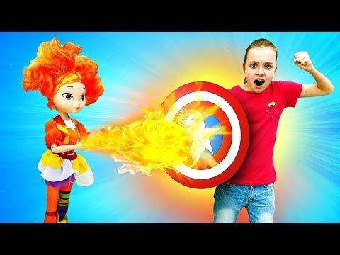 Девочка - супергерой! Леди Баг и Алёнка Сказочный патруль vs Охотники за игрушками
