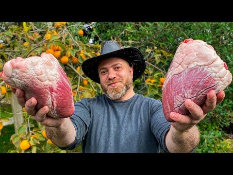 Beef Heart Fried according to a Special recipe in nature! The Best Donar