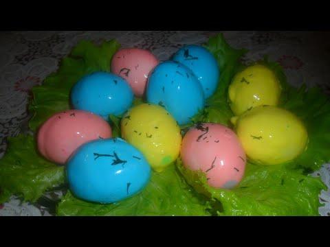 Фаршированные "цветные" яйца. Отличная закуска на праздничный Пасхальный стол