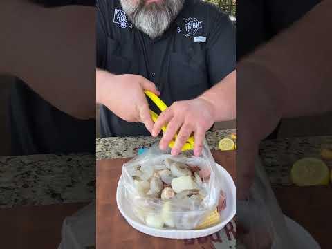 a whole low country seafood boil smoked in a bag! | #seafoodboil | HowToBBQRight Shorts