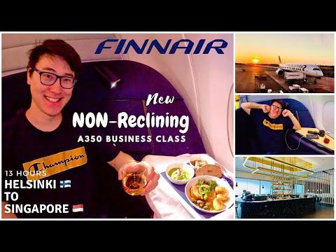 Is This the Future of Business Class? 13 hrs on Finnair's No-Recline A350 - Helsinki to Singapore 