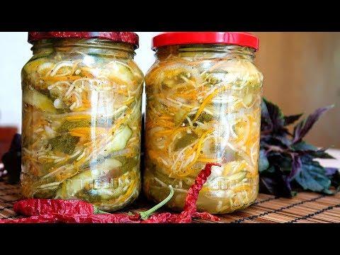 Салат из огурцов и кабачков на зиму